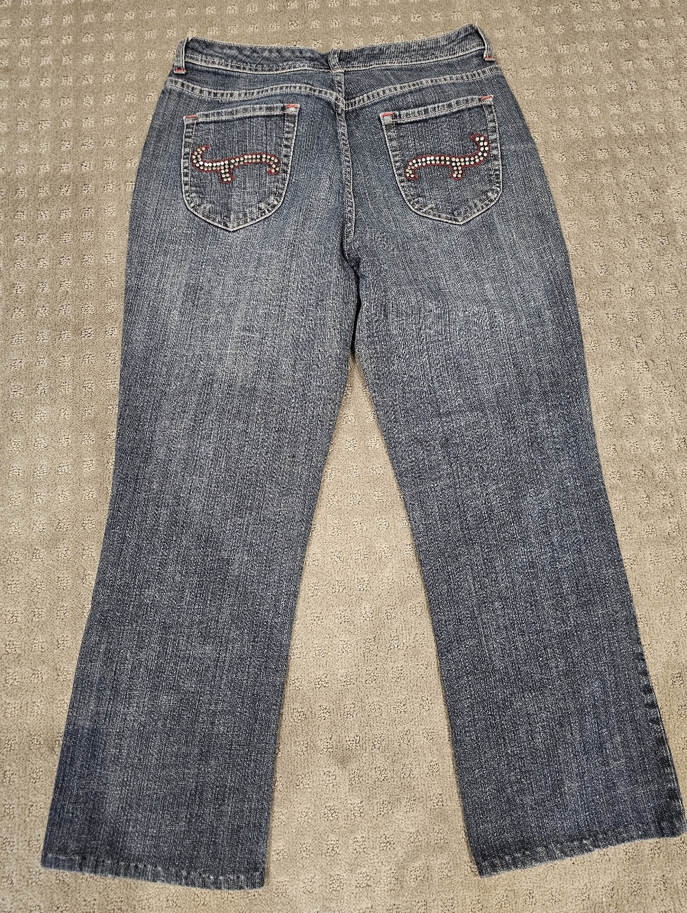 Chico's Platinum Jeans, Embellished Pockets, Size 1.5